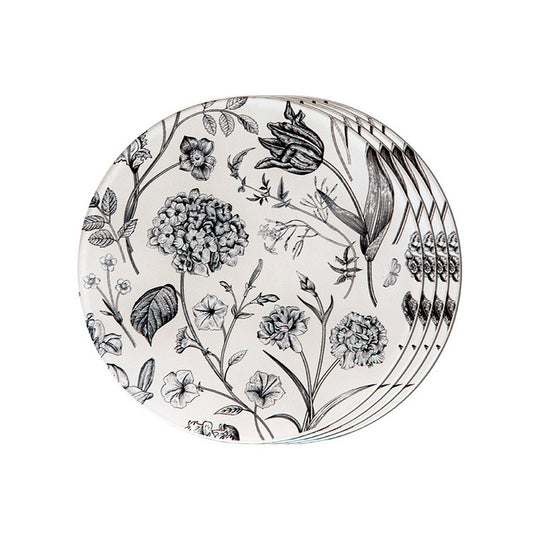 Coasters - Flora & Fauna White (Set of 4)
