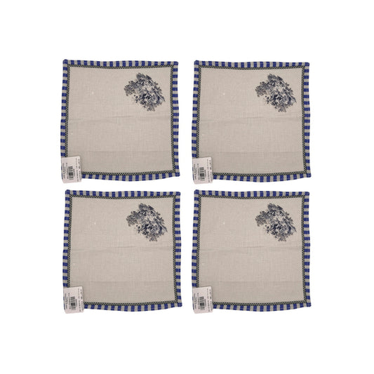 Napkin Sets - Blue Elephant Cocktail Napkin 05 (Set of 4)