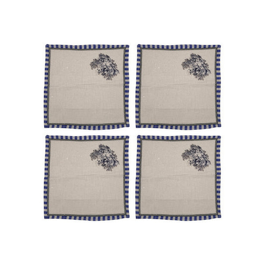 Napkin Sets - Blue Elephant Cocktail Napkin 05 (Set of 4)