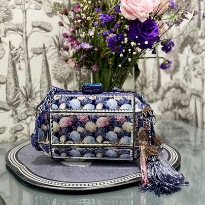 Prismatic Mirror Clutch – Hydrangea Bloom