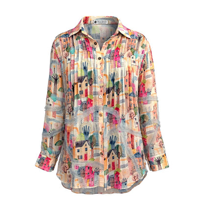Picnic -  Pleated Printed Shirt