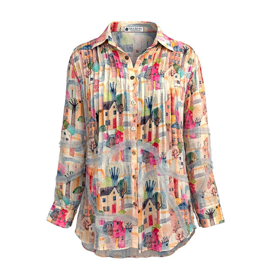 Picnic -  Pleated Printed Shirt