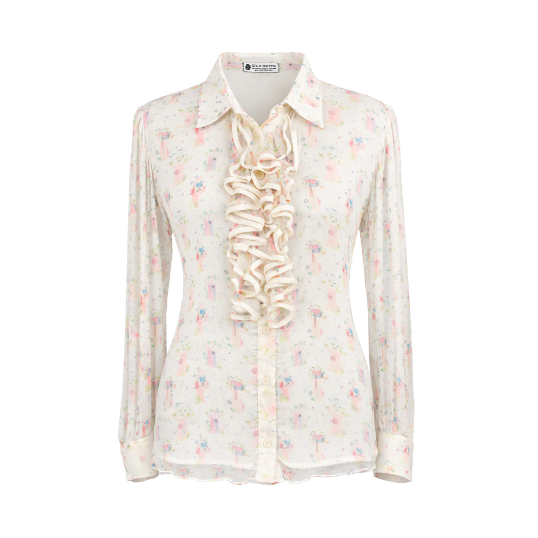 Picnic - Ruffle Front Shirt