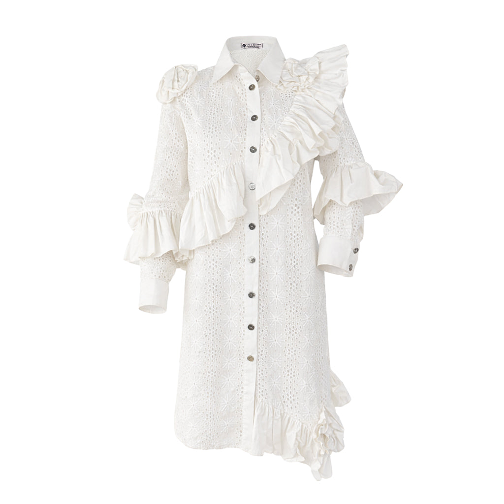 Ikat - Ruffled Dress