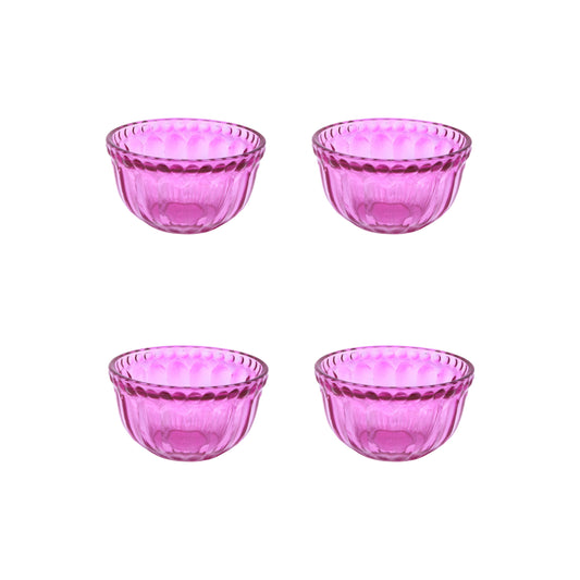 Mini Table Essentials - Dotted Mini Royal Pink (Set of 4)