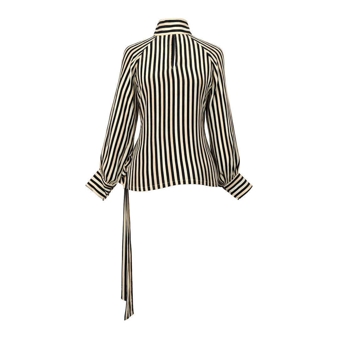 Flora & Fauna - Striped High-Neck Top