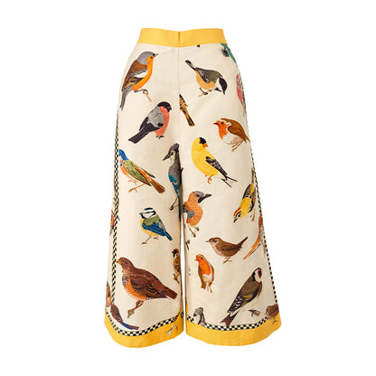 Butterfly & Birds - Printed Culottes
