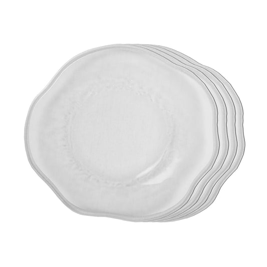 Dinner Plates - Signature Silver Rim (Set of 4)