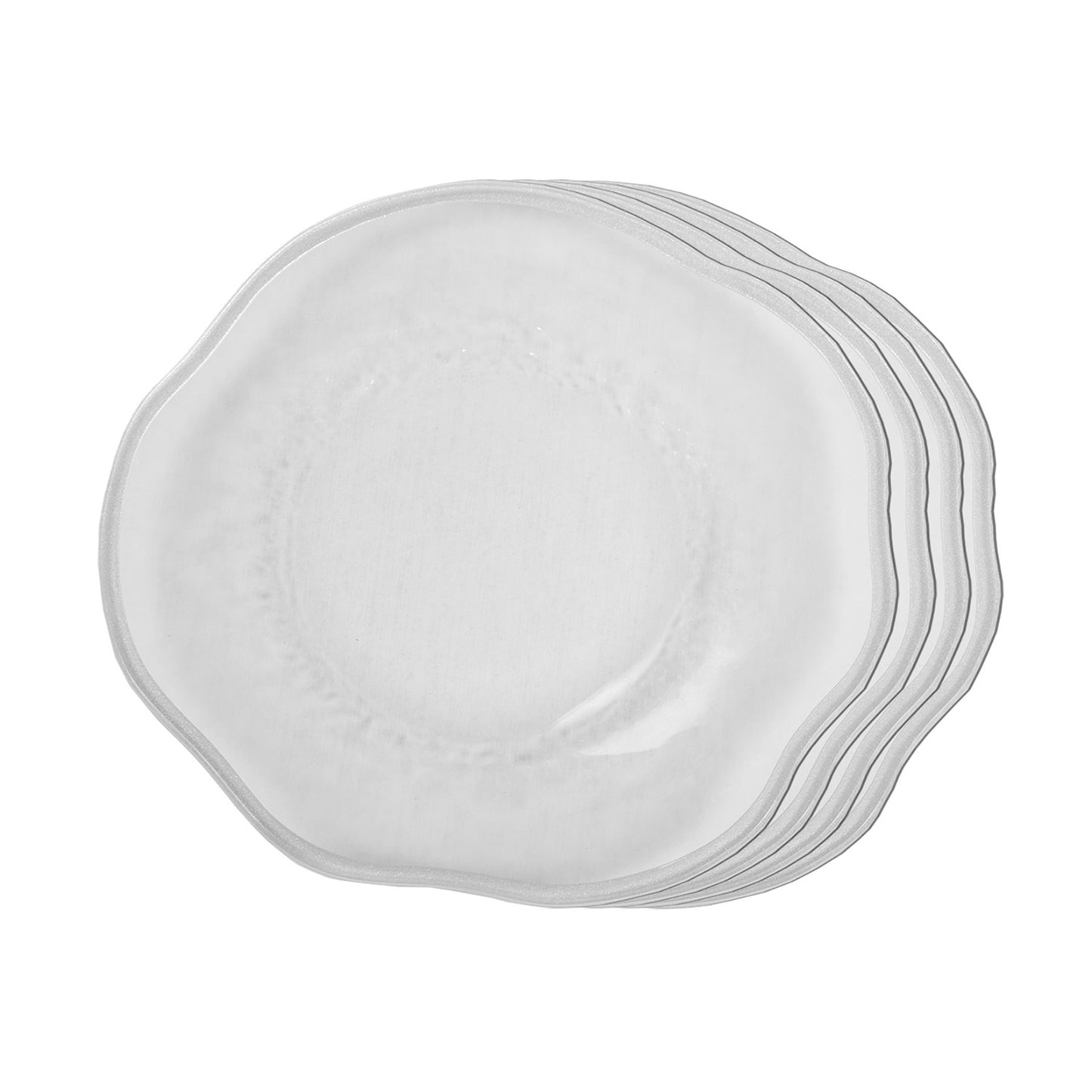 Dinner Plates - Signature Silver Rim (Set of 4)