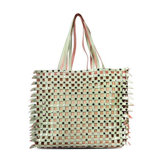 Rivet Reversible - Green & Pink Large
