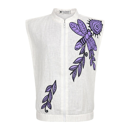 Doodle - Drop Shoulder Zip Top