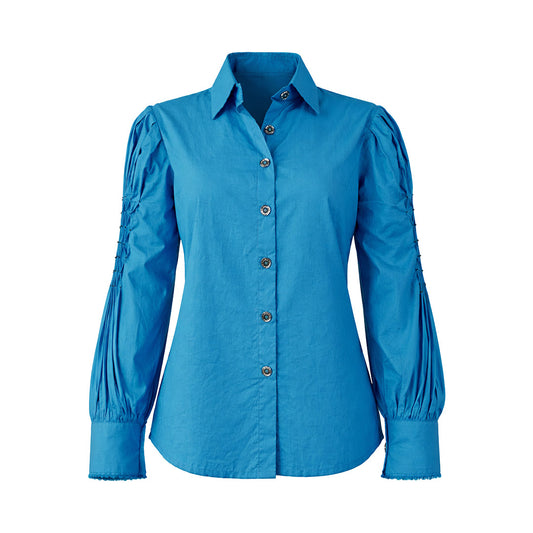 LIB Basics - Smocked Sleeve Shirt