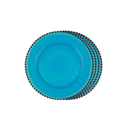Quarter Plates - Dotted Turquoise (Set of 4)
