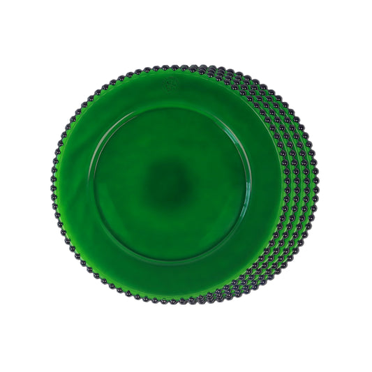 Dinner Plates - Dotted Dark Green (Set of 4)