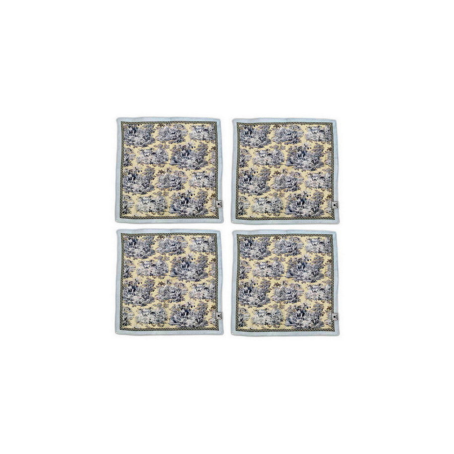 Napkin Sets - Blue Elephant Cocktail Napkin 02 (Set of 4)