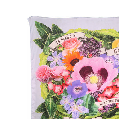 Twill Pashmina - Wild FLower Blue