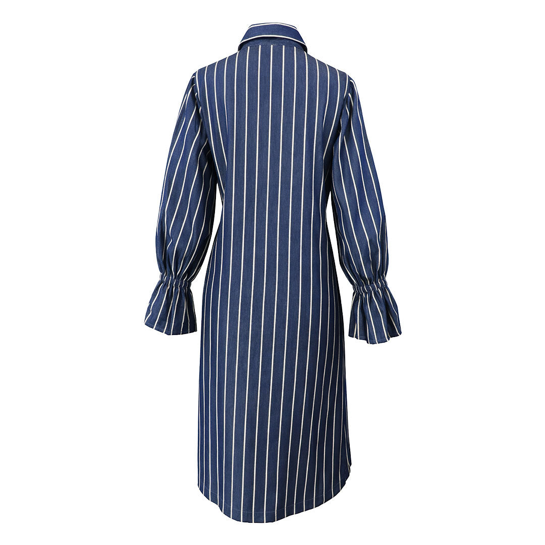 Denim  - Striped Shirt Dress