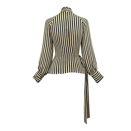 Flora & Fauna - Striped High-Neck Top