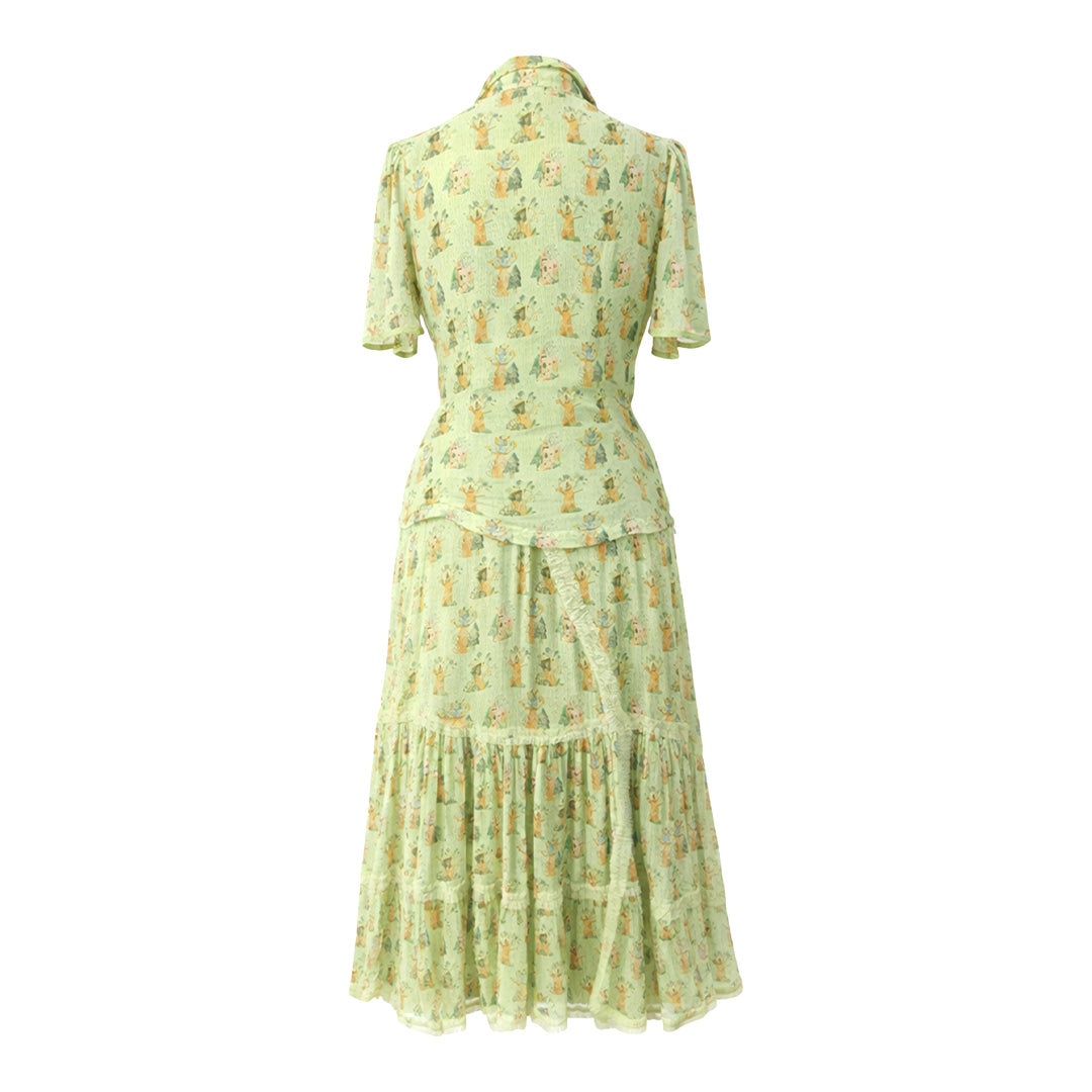 Picnic - Ruffled Shirt & Tiered Skirt Set