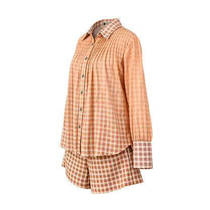Picnic - Pleated Top & Shorts Set