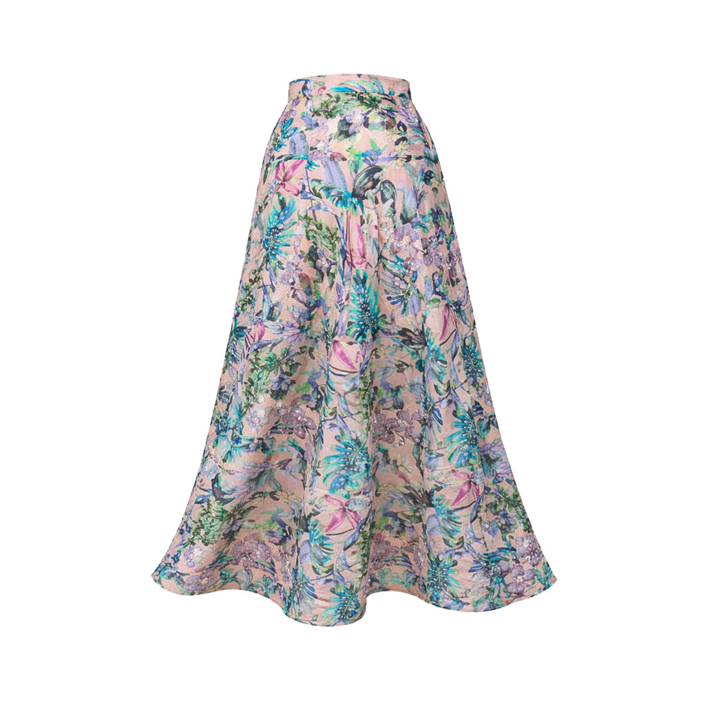 Floral  - Multicolor Printed Maxi Skirt