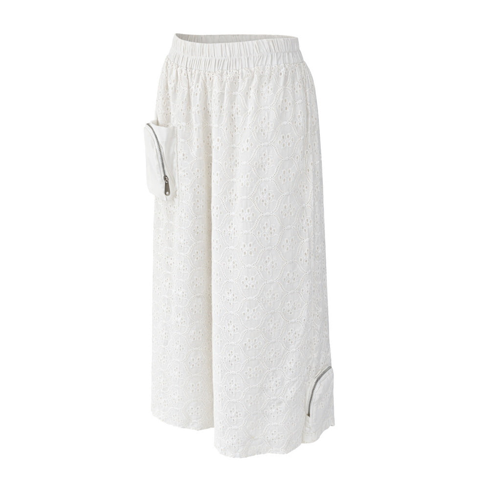 Ikat Affair - Embroidered Wide-Leg Pants
