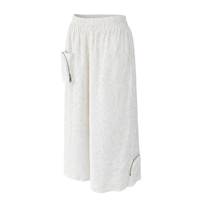 Ikat Affair - Embroidered Wide-Leg Pants