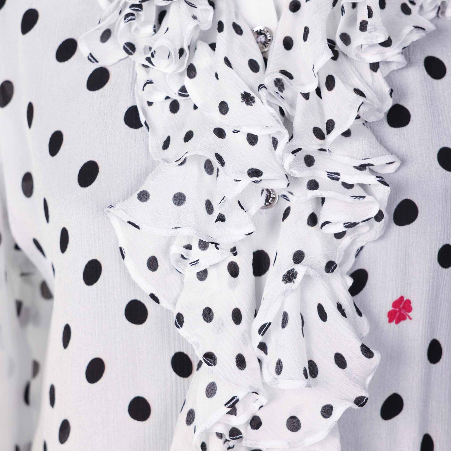 Polka Dot - Cascade Ruffle Shirt