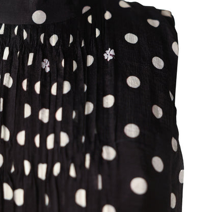 Polka Dot - Pleated Belted Dress