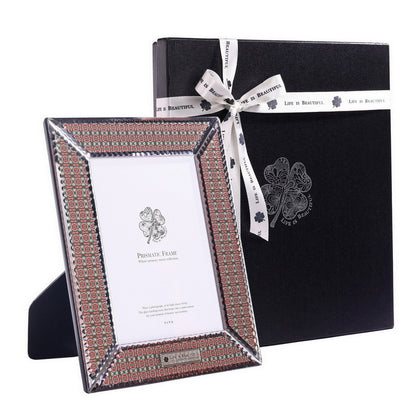 Prismatic Photo Frame – Amber Orange Small