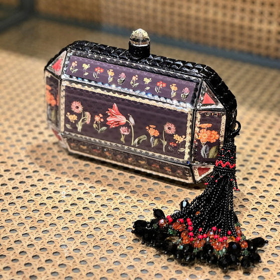 Prismatic Mirror Clutch – Midnight Garden