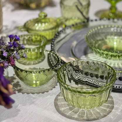 Mini Table Essentials – Dotted Soup Bowl Olive (Set of 4)