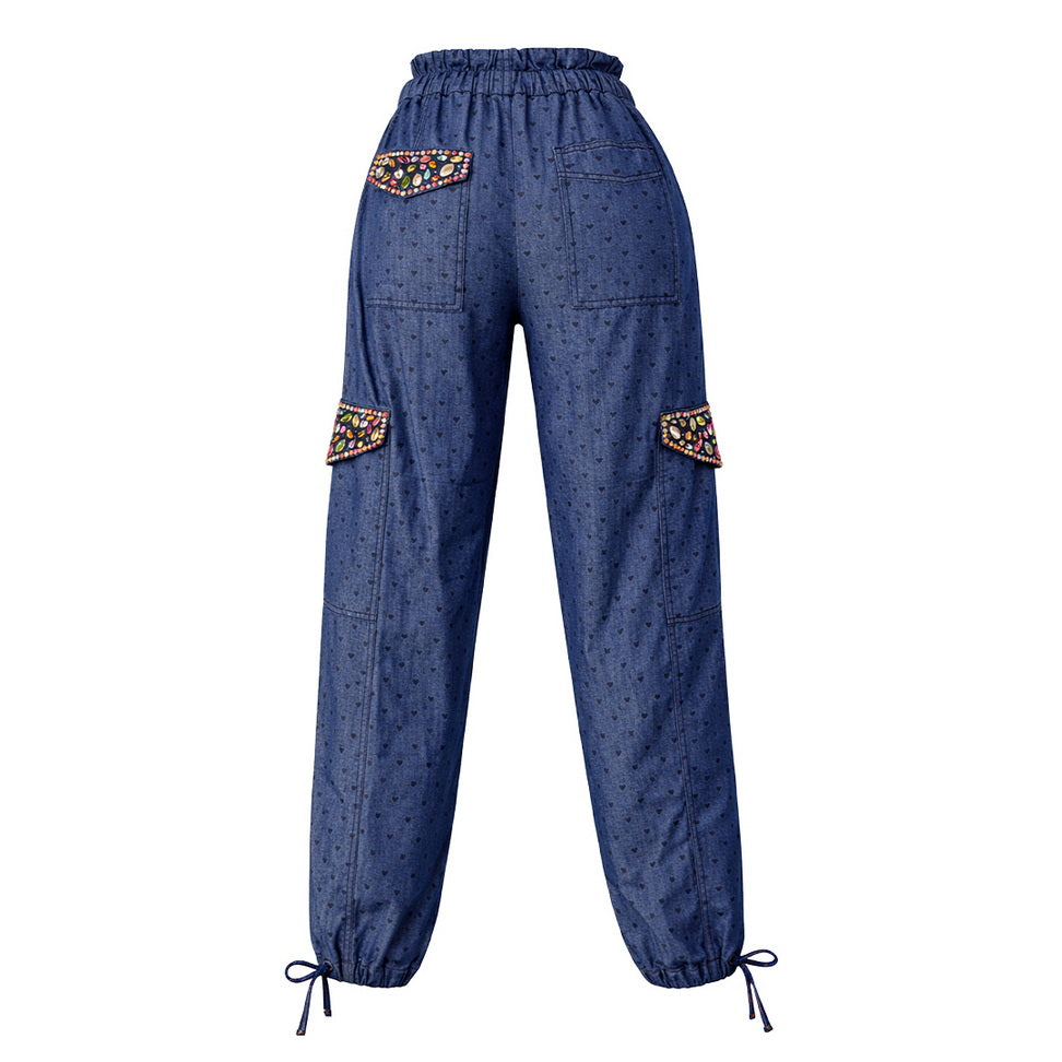 Denim - Embellished Jogger Pants
