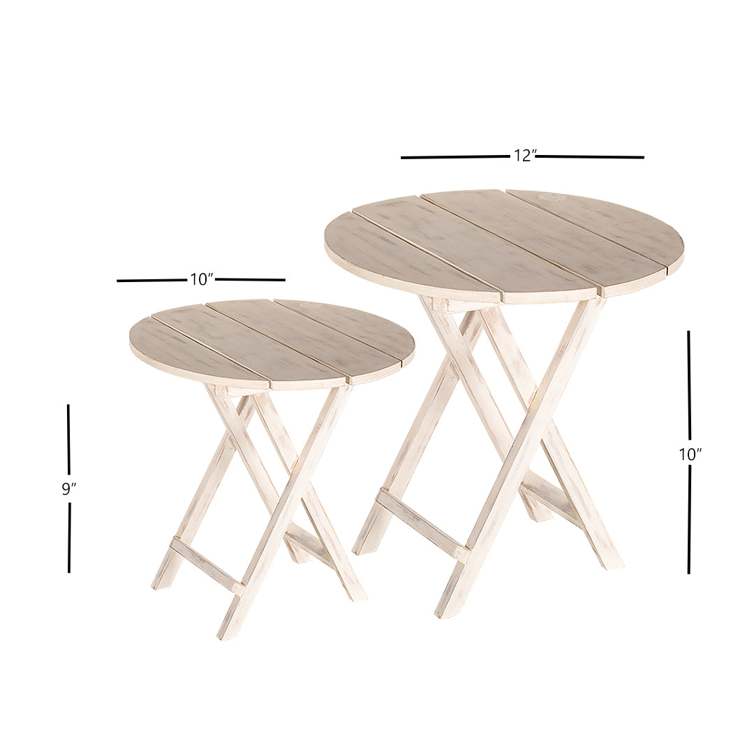 Tableware - Classic Wooden Stool Ivory