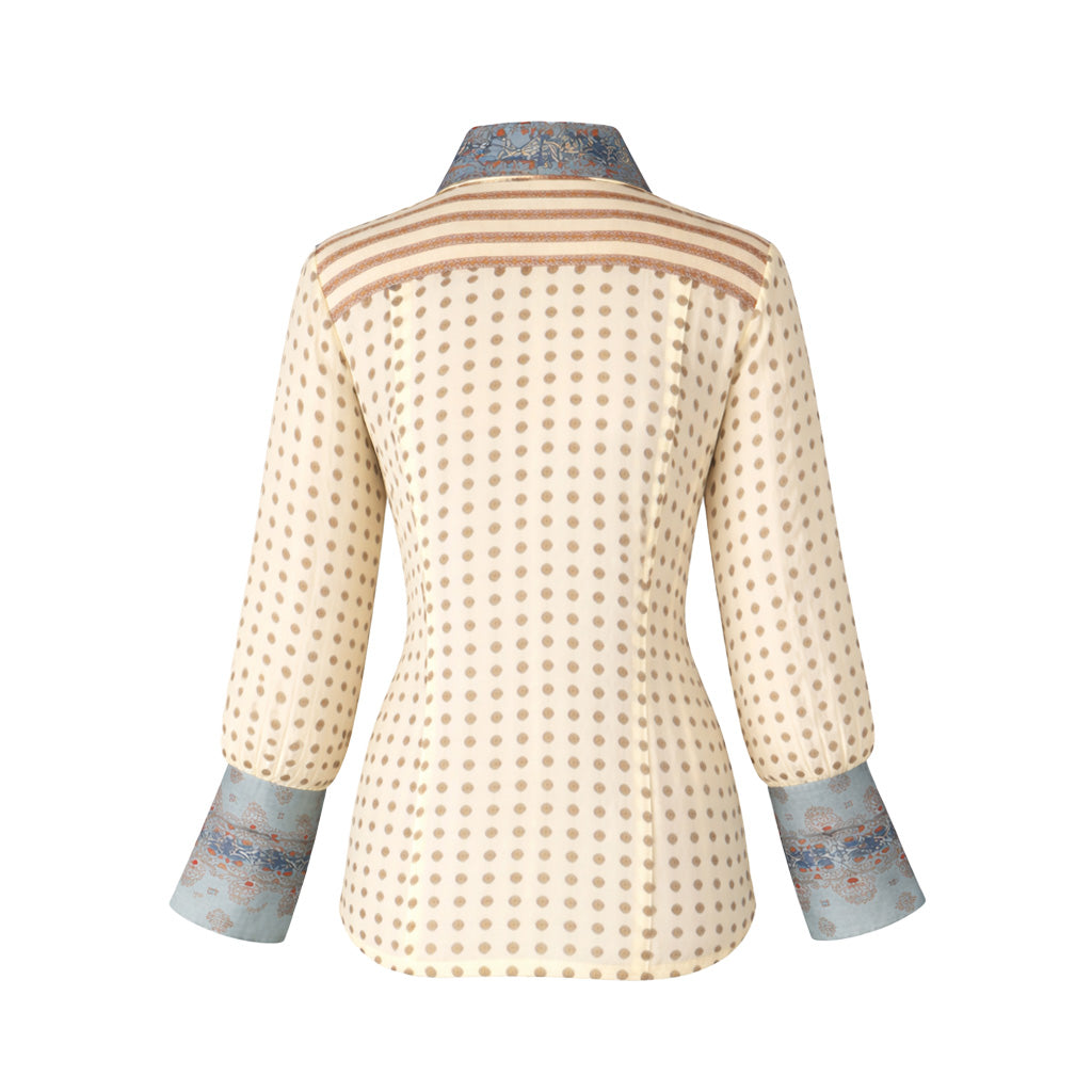 Explorer - Ivory Printed Panel Shirt