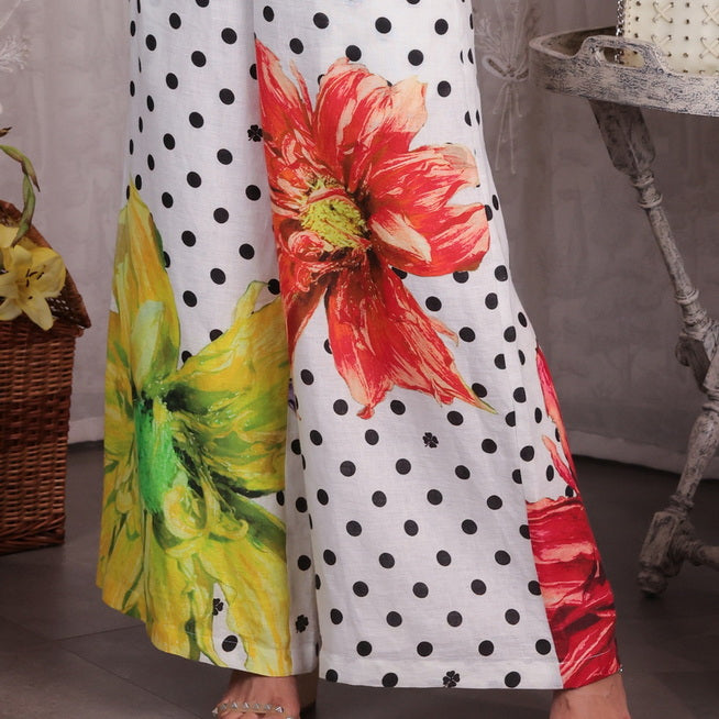 Polka Dot - Bloom Pop Linen Pants