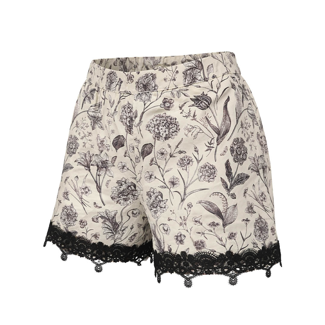 Flora & Fauna - Lace Trim Shorts
