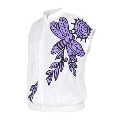Doodle - Drop Shoulder Zip Top