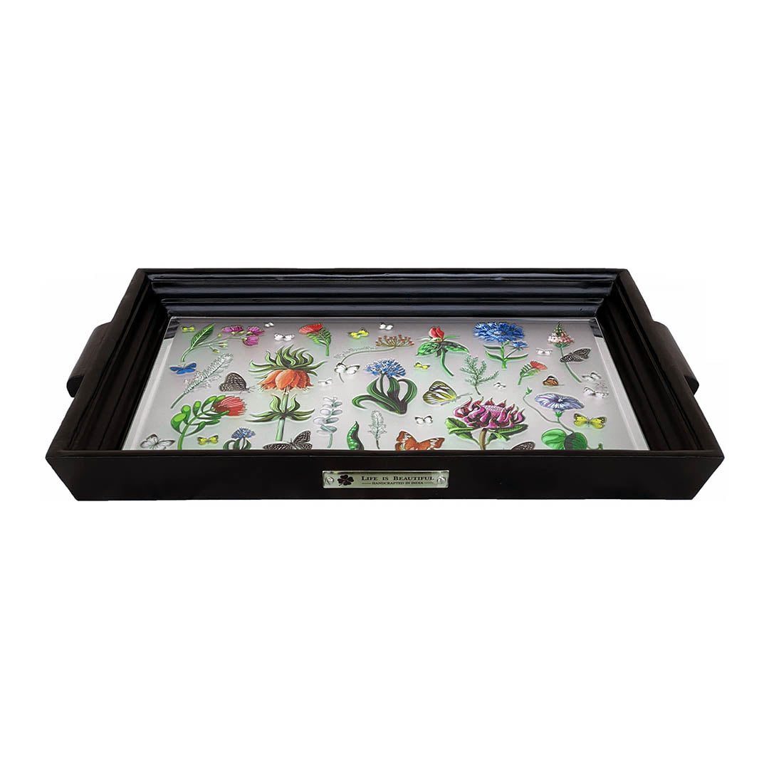 Trays - Jungle Stacked Edge Medium Black