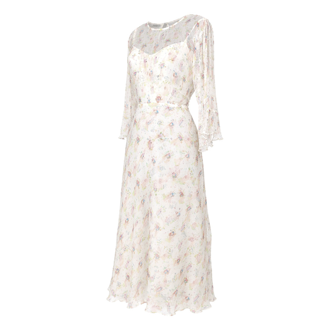 Picnic - Printed V Neck Dress