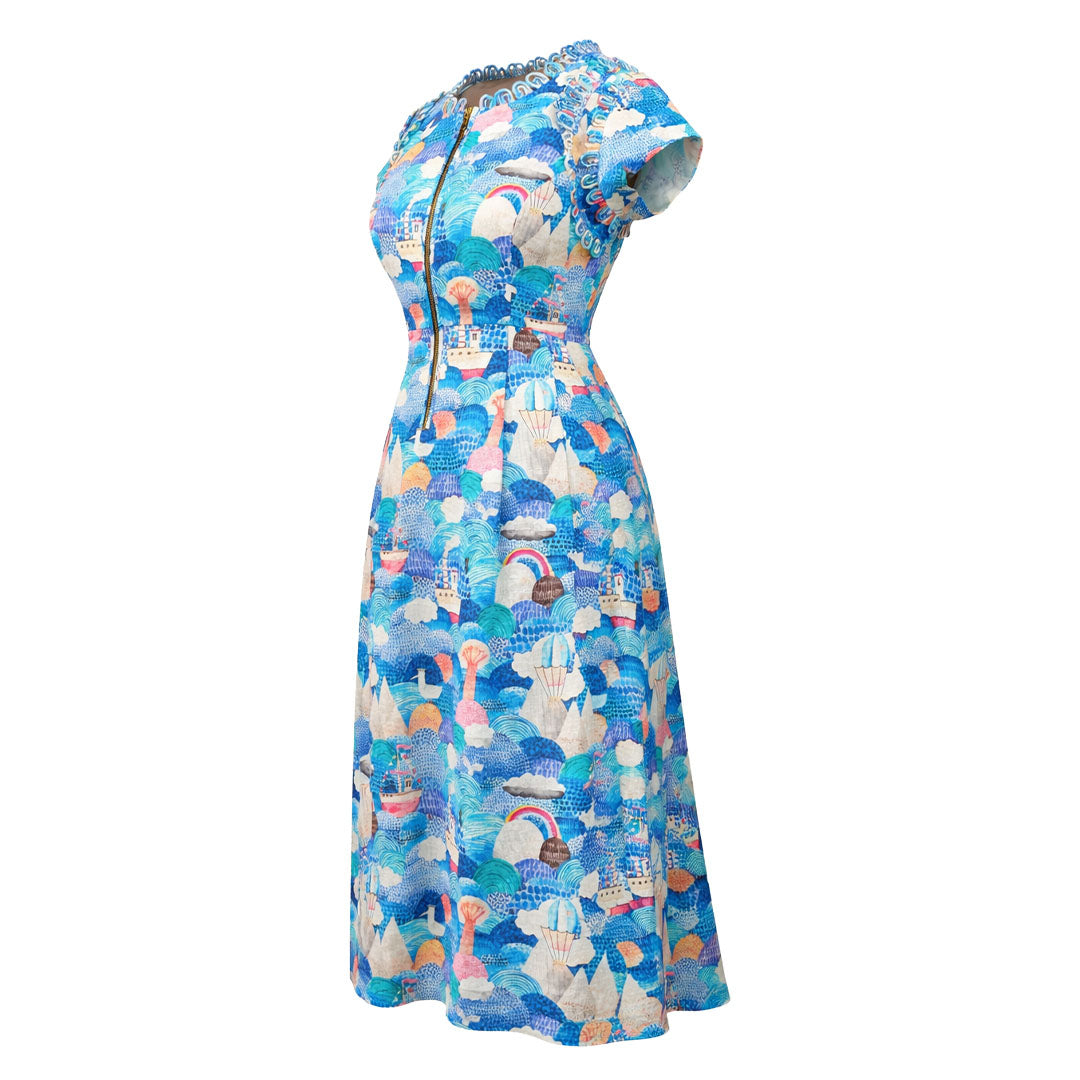 Picnic - Pleated Looped Dress