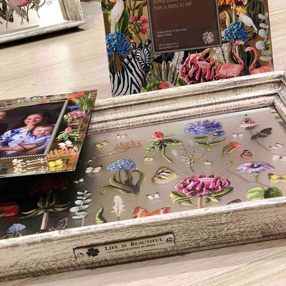 Trays - Jungle Stacked Edge Medium White