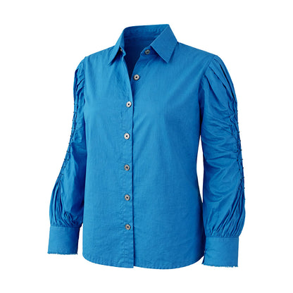 LIB Basics - Smocked Sleeve Shirt