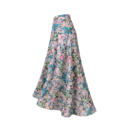 Floral  - Multicolor Printed Maxi Skirt