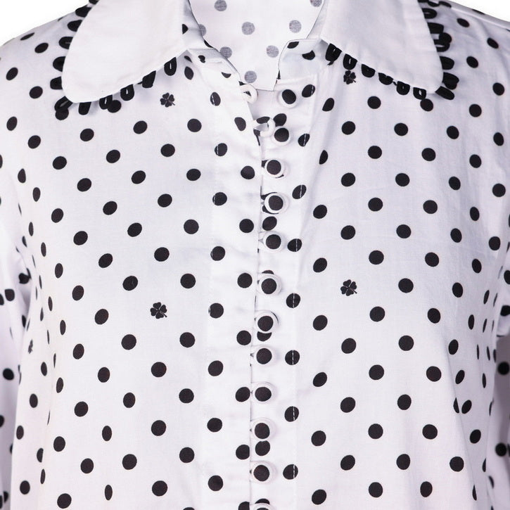 Polka Dot - Ruched Shirt