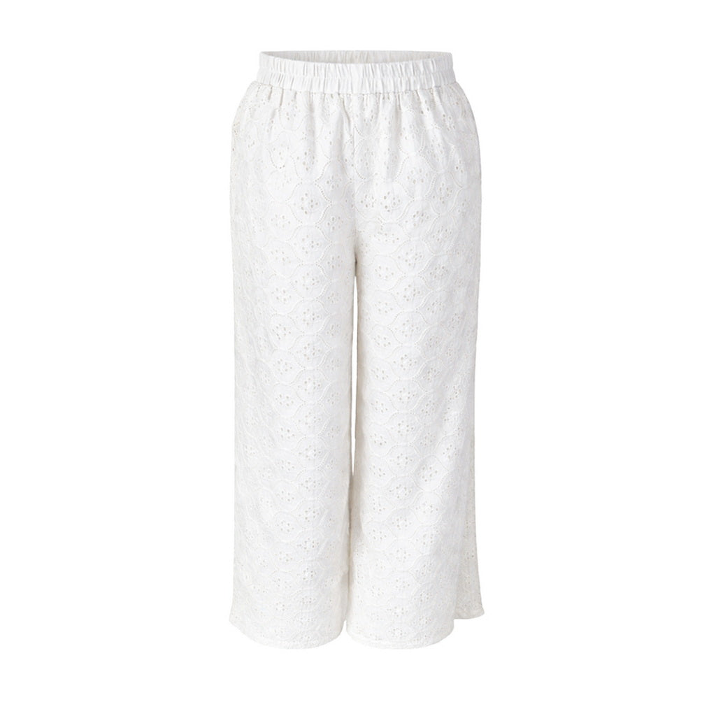 Ikat Affair - Embroidered Wide-Leg Pants