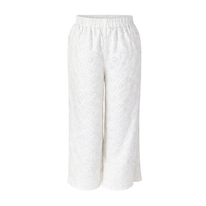 Ikat Affair - Embroidered Wide-Leg Pants