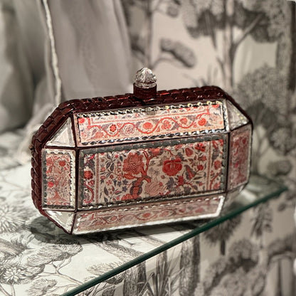 Prismatic Mirror Clutch – Scarlet Mosaic