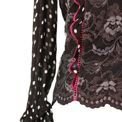 Polka Dot - Scallop Polka Sheer Shirt