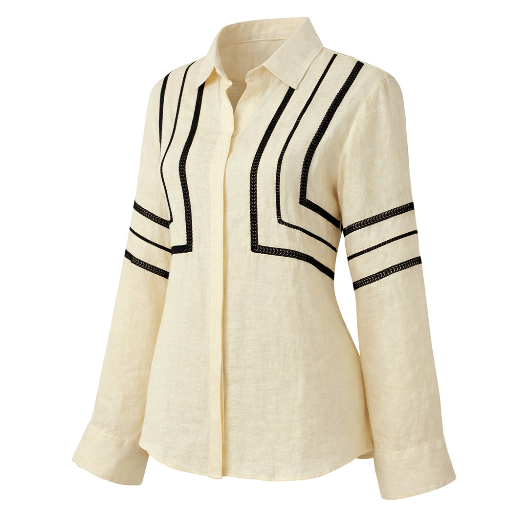 LIB Basics - Embroidered Linen Shirt